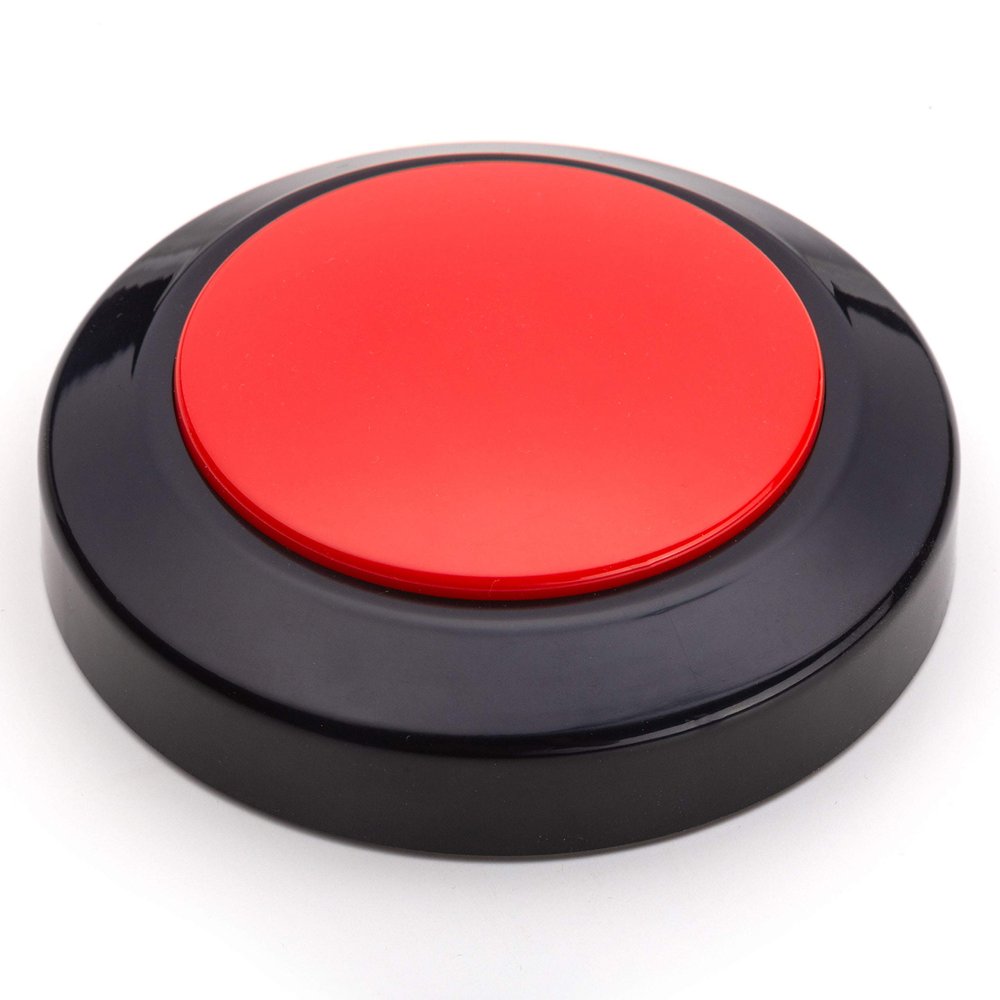 Talking Clock for Visually impaired, Blind, Elderly. Large and high Contrast (Red)