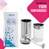 Pill Grinder - Pro Manual Pill Crusher and Cutter Crush, Grind and Pulverize Multiple Pills and Tablets to Fine Powder Use for Seniors, Feeding Tubes, Kids or Dogs, Cats, & Pets, Stainless Steel view 2