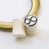 BodyJewelryOnline Unisex Organic Horn Ear Plugs, Tunnel Earrings, Piercing Stretchers, Hypoallergenic Supplies, 6G, White, 69 Number Design view 4