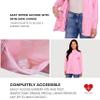 Inspired Comforts Mastectomy Recovery Shirt with Drain Pockets & Drainage Tube Fasteners, Pink L view 3