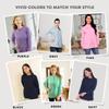 Inspired Comforts Mastectomy Recovery Shirt with Drain Pockets & Drainage Tube Fasteners, Pink XL view 2
