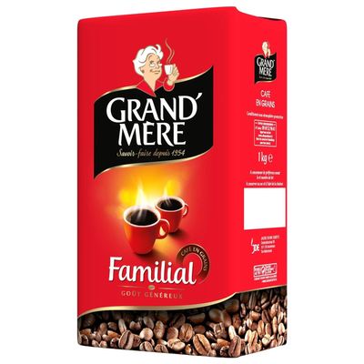 Grand Mere Grains Familial Caf 1Kg(Grand Mere Familial Coffee Beans 1kg)