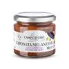 CAMPO D'ORO - Sicilian Eggplant Caponata, Glass, Jar 6.3 oz, Sicilian recipe for antipasto, appetizer, side dish or pasta with Eggplant, Tomato, Onion, Celery, Olives and Capers view 1