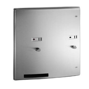 ASI 204684-9-50, Roval(TM) Surface Mounted Dual Sanitary Napkin and Tampon Dispenser, 50 operation