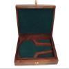 Schooner Bay Co.- 9-1/4" Brass and Wood Antique Magnifying Glass and Storage Case Reproduction view 3