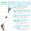 Vive 32" Grabber Reacher Tool - Foldable Pickup Stick with Rotating Jaw & Sensitive Trigger - Heavy Duty Mobility Grip Hand Aid - Extra Reach Extender Claw for Seniors, Elderly, Handicap view 2