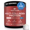 Wholesome Wellness Premium Multi Collagen Peptides Powder for Women and Men | 5 Types of Hydrolyzed Collagen | Grass-Fed, Non-GMO & Unflavored | Pure Protein for Youthful Skin & Joint Recovery view 1