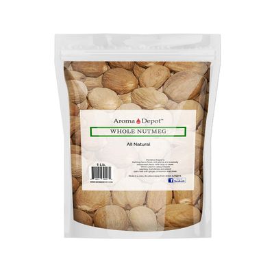 100% Natural Premium Whole Nutmeg Seasoning Spice Kosher Non-GMO Free (1 Lb)