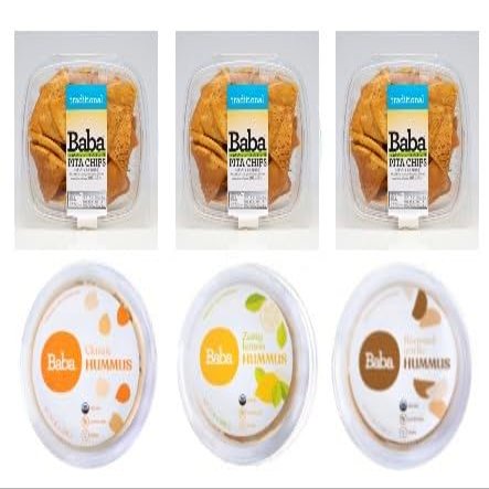 Baba Organic Hummus (6 Pack) - Zero Preservatives, USDA Organic, Gluten Free, Vegan, Non-GMO, Cholesterol Free (Best Sellers + Pita Chips)