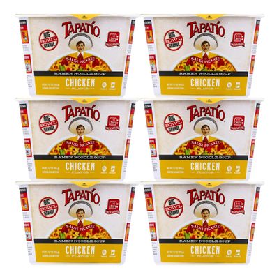 Tapatio Ramen Noodle Bowl 105g, Chicken Flavor (Bulk Case of 6)