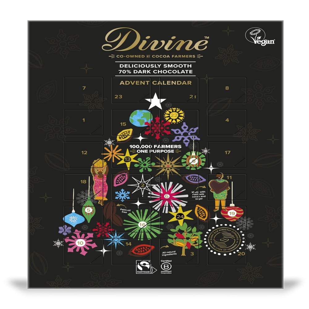 Divine Chocolate Dark Chocolate Advent Calendar