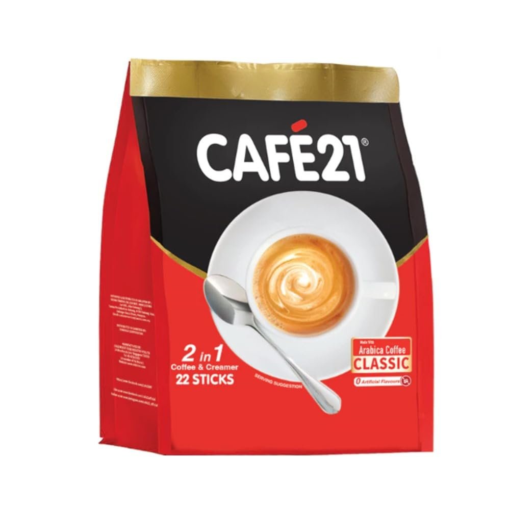 10 Pack Cafe21-2 in 1 Instant Coffeemix No Sugar Added (10 x 25 Sachets) Free Express Delivery