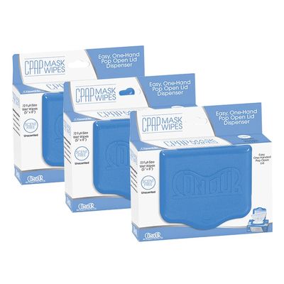 Contour CPAP Mask Wipes, Unscented 3 Pack