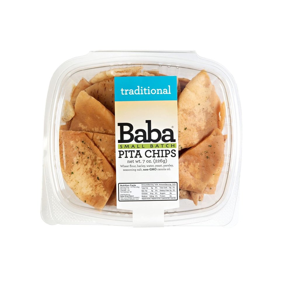 Baba Small Batch Pita Chips - Vegan, Non-GMO, Zero Preservatives