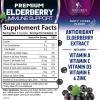 Elderberry Immune Support Gummies - 3X Strength Sambucus Elderberry Gummy with Vitamin C, D3 & Zinc - Natures Black Elderberry Extract - Immune Support Supplement for Adults & Kids - 60 Gummies view 2