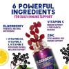 Elderberry Immune Support Gummies - 3X Strength Sambucus Elderberry Gummy with Vitamin C, D3 & Zinc - Natures Black Elderberry Extract - Immune Support Supplement for Adults & Kids - 60 Gummies view 3