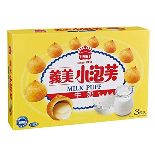 I-MEI PUFF milk flavor Taiwan Snack (3 in 1 171g)