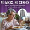 BUNMO Adaptive Utensils for Elderly, Tremors & Weak Hand Grips  4pc Lightweight Assistive Silverware Set with Foam Easy Grip Handles  Discreet Canvas Travel Wrap  Dishwasher Safe view 4