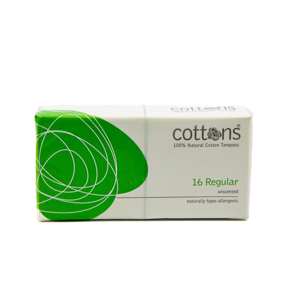 Cottons 100% Natural Cotton Regular Tampons 16's