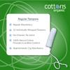 Cottons 100% Natural Cotton Regular Tampons 16's view 3