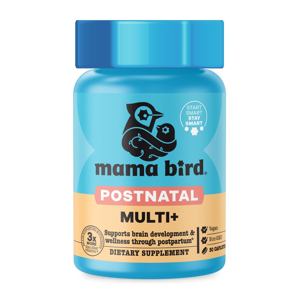 Best Nest Wellness Mama Bird - Postnatal Multi+ (30 Servings) Postnatal Vitamins for Women - Breastfeeding & Postpartum Essentials - Brain Health for Mom & Baby - Methylfolate - Vegan & Gluten Free