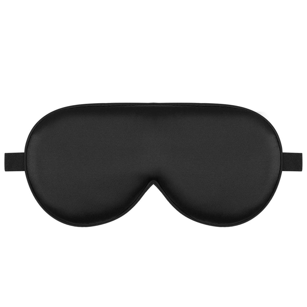 Alaska Bear Mulberry Silk Sleep Mask Cool Super Smooth Eye Cover Genuine Organic Silk for Sensitive Skin, Soft Filling, Lightweight Eye Shades for Sleeping (Original Black, Flat)