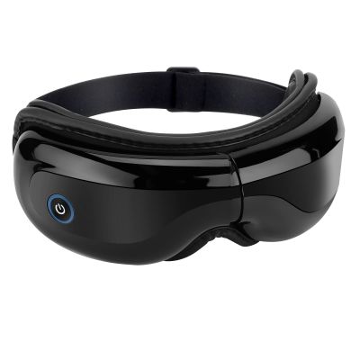 ALASKA BEAR Multi-Functional Eye Massager with Heat, Air Pressure Massage, Hot Compress, Built-in Music, Massager for Eye Fatigue, Dry Eyes and Dark Circles (Black i)