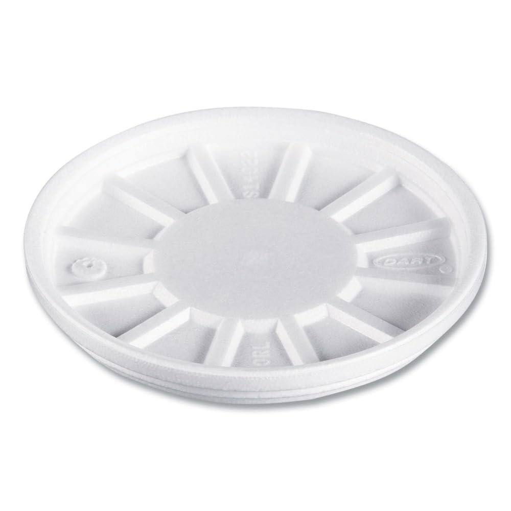 Dart 20RL Vented Foam Lids, Fits 6-32oz Cups, White, 500/carton