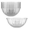 Prestee Clear Plastic Serving Bowls, 96 Oz. 6 Pack - Round Disposable Large Plastic Bowl, Punch, Party, Chip Bowl Containers for Candy, Salads, Parties, and Serving Food - Salad Bowls Dish for Eating view 1
