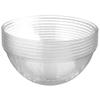 Prestee Clear Plastic Serving Bowls, 96 Oz. 6 Pack - Round Disposable Large Plastic Bowl, Punch, Party, Chip Bowl Containers for Candy, Salads, Parties, and Serving Food - Salad Bowls Dish for Eating view 2