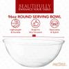 Prestee Clear Plastic Serving Bowls, 96 Oz. 6 Pack - Round Disposable Large Plastic Bowl, Punch, Party, Chip Bowl Containers for Candy, Salads, Parties, and Serving Food - Salad Bowls Dish for Eating view 3