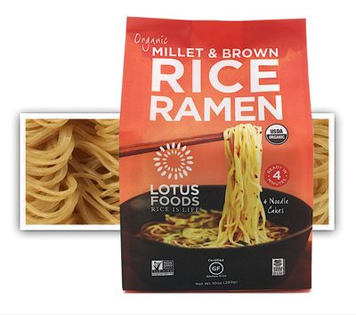 Lotus Foods Organic Sustainable Millet & Brown Rice Ramen, 6 Count