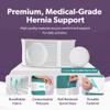 BraceAbility Umbilical Hernia Belt - Abdominal Binder Truss with Compression Pad for Belly Button, Navel, Ventral, Epigastric, Hiatal Hernia Relief, Surgery Brace for Men or Women (L/XL 5" White) view 3