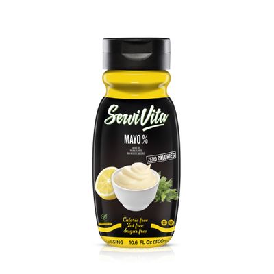 Fat Free MAYO MAYONNAISE Sauce Zero Calories and Fat Free Mayo 10.6 FL OZ - No Sugar Mayonnaise Sauce Gluten-Free, Non-GMO, Vegan and Keto Friendly - ServiVita