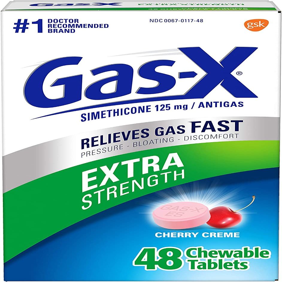 Gas-X Chewable Tablets-Cherry-48 ct. (Pack of 2)