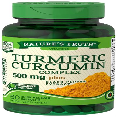 Nature's Truth Turmeric Curcumin Complex 500 mg Plus Black Pepper Extract, 60 Count