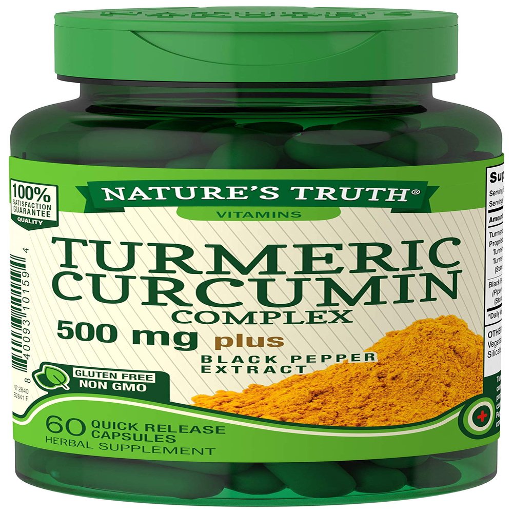 Nature's Truth Turmeric Curcumin Complex 500 mg Plus Black Pepper Extract, 60 Count