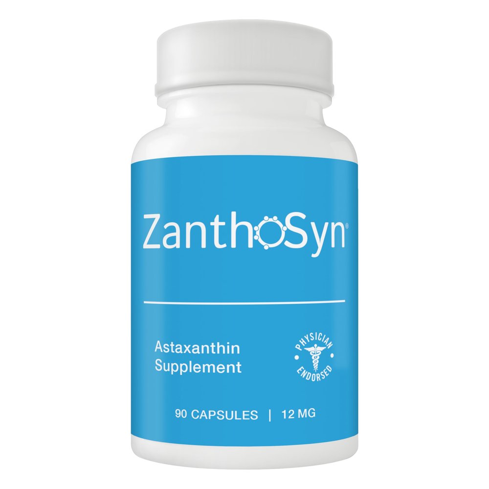 ZanthoSyn Astaxanthin, Triple Strength (12mg) x Triple Bioavailability (3X Absorption into Bloodstream), Superior Purity, Non-GMO, Major Allergen Free, No Fishy Aftertaste, 90 Vegetable Capsules