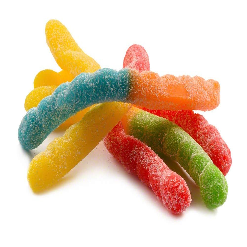 Neon Gummy Worms (10lb Case)