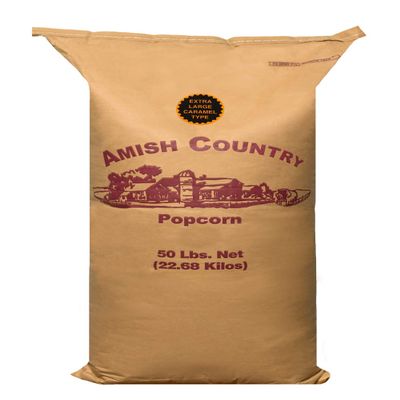 Amish Country Popcorn | 50 Lb Bag Extra Large Caramel Type Kernels | Old Fashioned, Non-GMO and Gluten Free (50lb Bag)