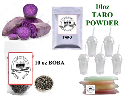 Taro Ube Boba Bubble Tea Kit DIY Makes 10+ Drinks DIY