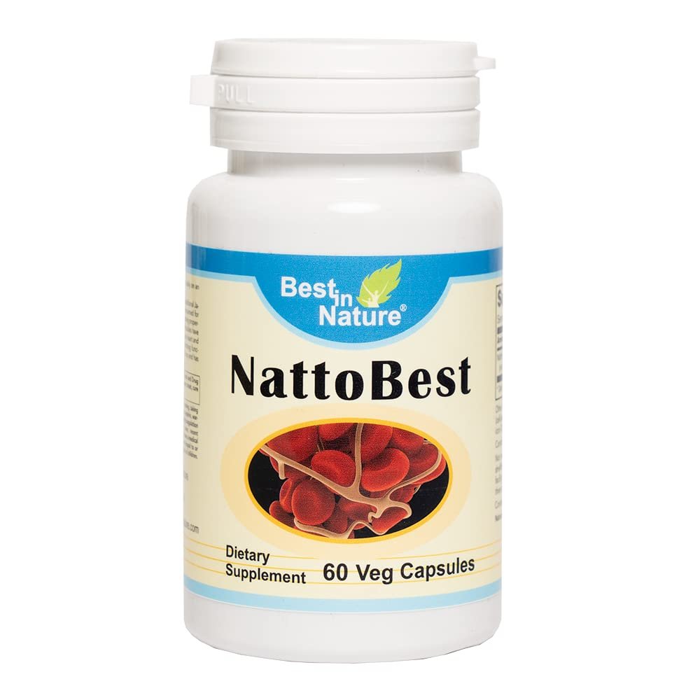 Best in Nature NattoBest - Supports Heart Health and Promotes Healthy Circulation, with nattokinase, an Enzyme Isolated from The Traditional Japanese Food natto. Created