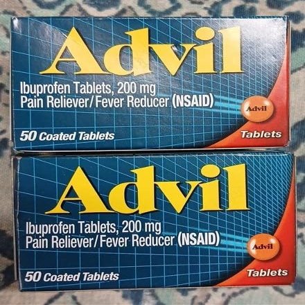 Advil (50 Count) Pain Reliever/Fever Reducer Coated Tablet, 200mg Ibuprofen, Temporary Pain Relief