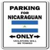 Parking for Nicaraguan ONLY Aluminum Sign Nicaragua Flag National Pride Love | Indoor/Outdoor | 10" Tall