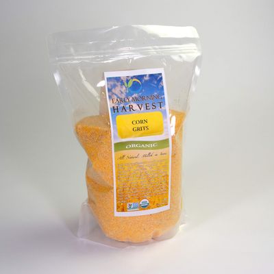 Early Morning Harvest Organic Corn Grits - Made from Non-GMO Yellow Corn - Authentic, Old Fashioned Grits for Cereal, Porridge & Polenta, USA-Grown, Small Batch Ground, Stone Ground, Certified Organic GMO Free (2, Pounds)