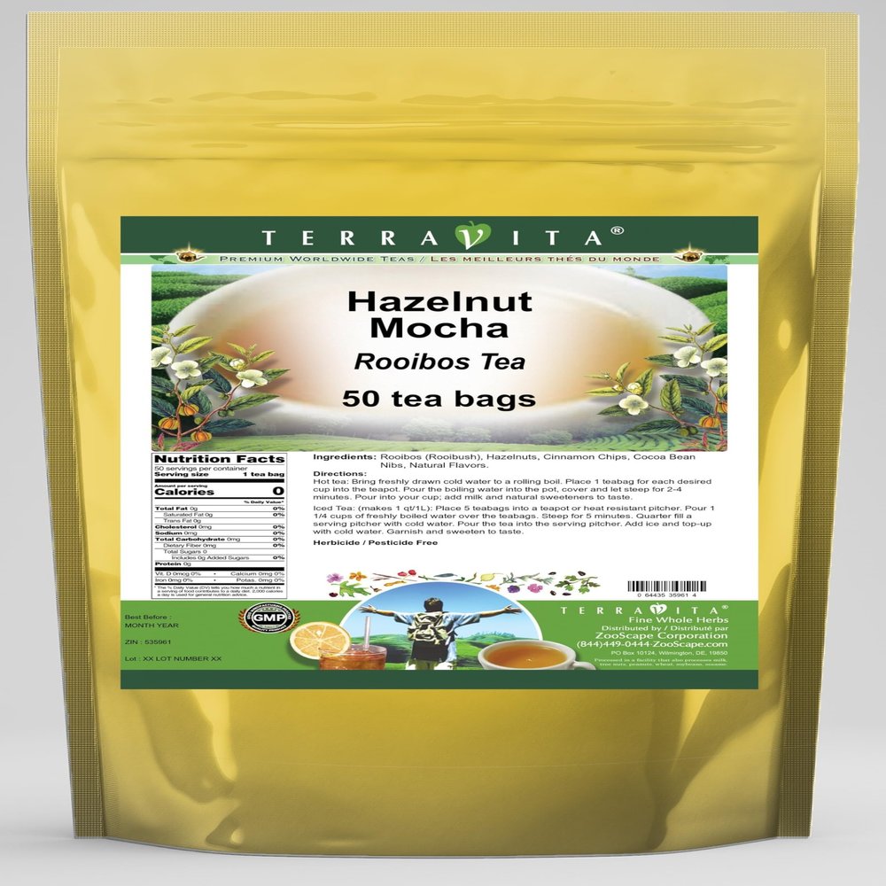 Hazelnut Mocha Rooibos Tea (50 tea bags, ZIN: 535961)