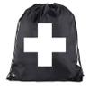 Mato & Hash First Aid Backpack Drawstring Medical Bag for Emergencies or Epi Pen & Medicine - 3PK Black CA2500FirstAid S5