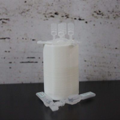 Znet3D Eye Drop Vials Holder & Storage with a Pressure-Fitted lid - Holds 7 Single Use Disposable Vials - Keep Your Eye Drop vials Organized and Clean (White)