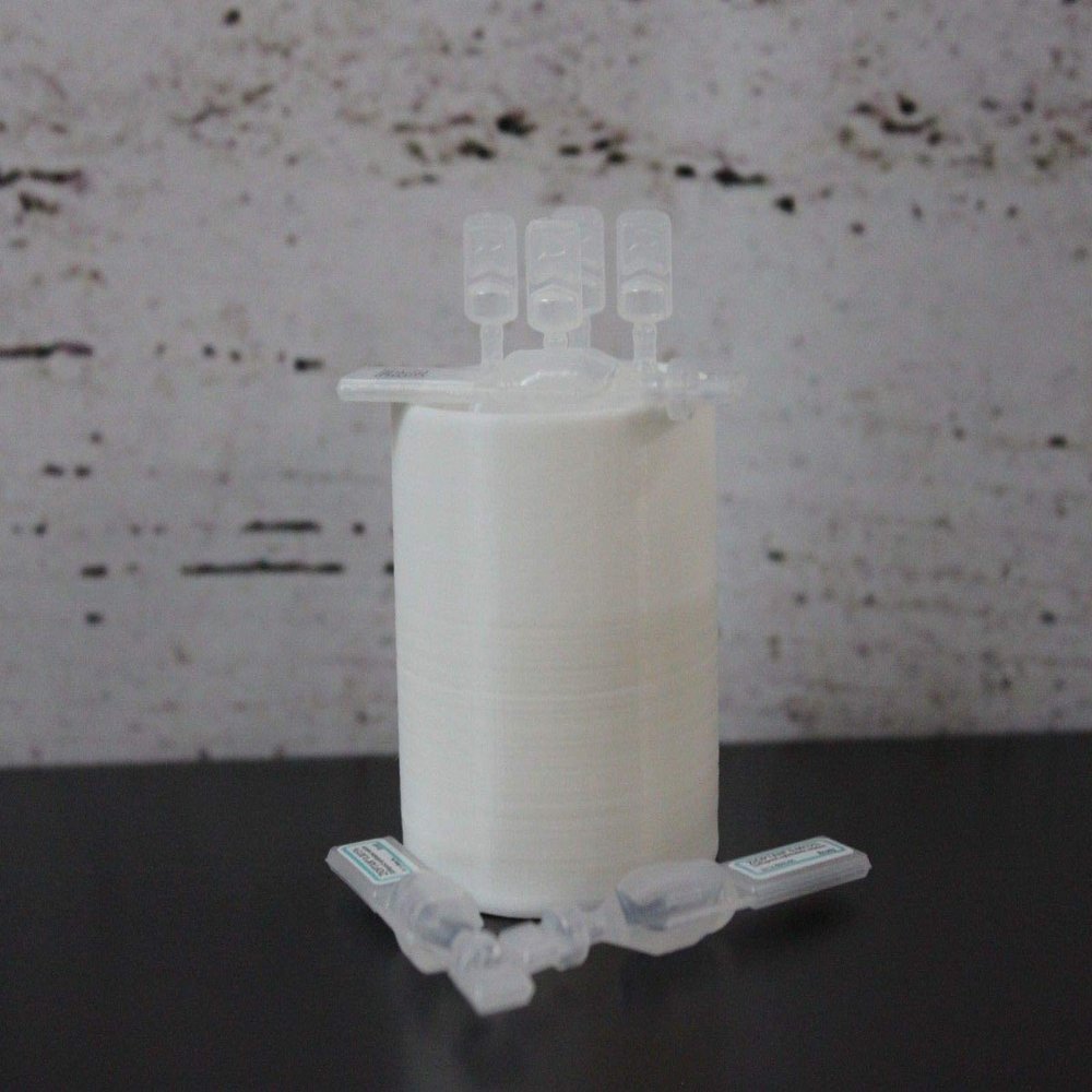 Znet3D Eye Drop Vials Holder & Storage with a Pressure-Fitted lid - Holds 7 Single Use Disposable Vials - Keep Your Eye Drop vials Organized and Clean (White)