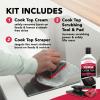Weiman Glass Cooktop & Stove Top Cleaner Kit, Removes Grease & Burnt-On Food, Safe for Gas, Induction, Electric Cooktops & Air Fryers, Streak-Free Shine, Includes Stove Scraper & Scrubbing Pad, 10 oz view 3